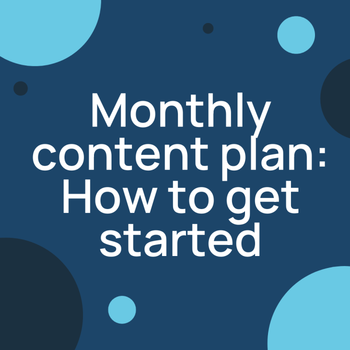 Creating Monthly Content Plans