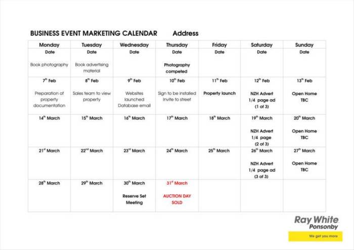 Developing an Event Marketing Calendar