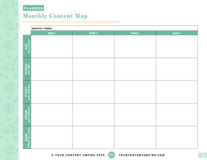 Creating Monthly Content Plans